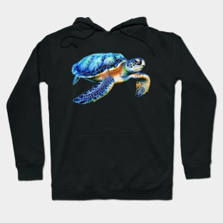 Endangered Sea Turtle Swimming Hoodie